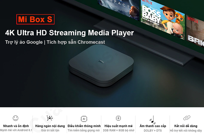 Xiaomi Mi Box S 4K HDR Android TV - Mibox h