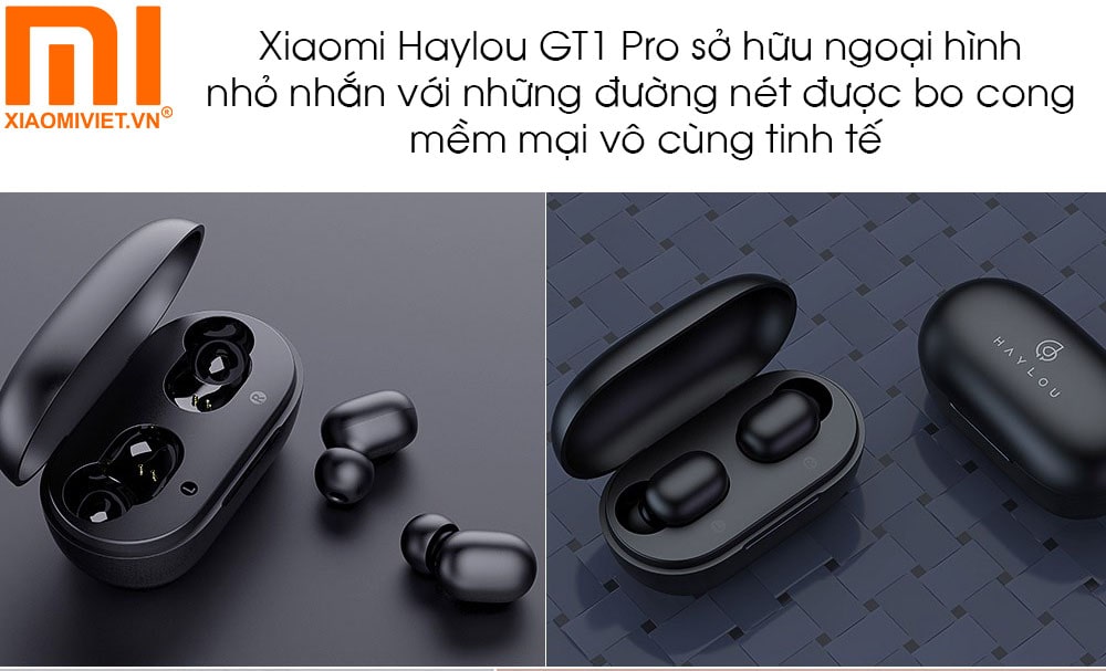 Tai nghe Bluetooth True Wireless Tai nghe Haylou GT1 Pro Thiết kế nhỏ gọn, tinh tế, thân thiện với người dùng