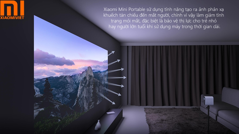 Máy chiếu Xiaomi 4K Mini Portable - Mi Smart Compact Projector 2 - Quốc Tế Chính Hãng Bảo vệ thị giác người dùng