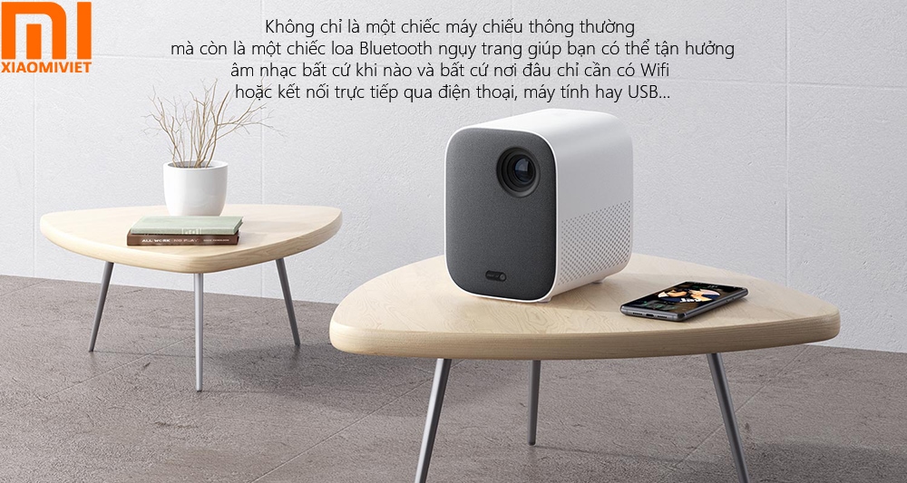 Máy chiếu Xiaomi 4K Mini Portable - Mi Smart Compact Projector 2 - Quốc Tế Chính Hãng Máy chiếu Xiaomi Mini Portable còn là một chiếc lao ngụy trang thông minh