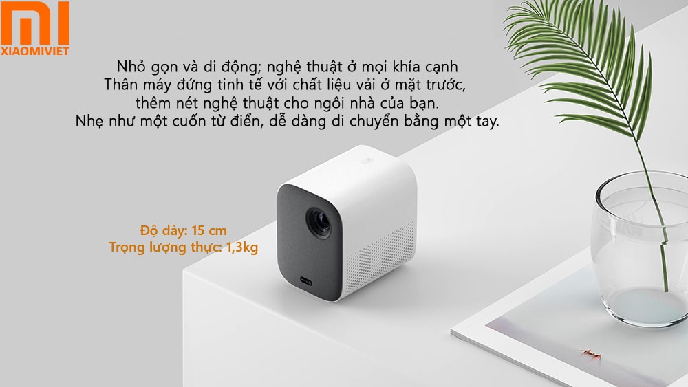 Máy chiếu Xiaomi 4K Mini Portable - Mi Smart Compact Projector 2 - Quốc Tế Chính Hãng Tổng quan về thiết kế máy chiếu Xiaomi Mini Portable