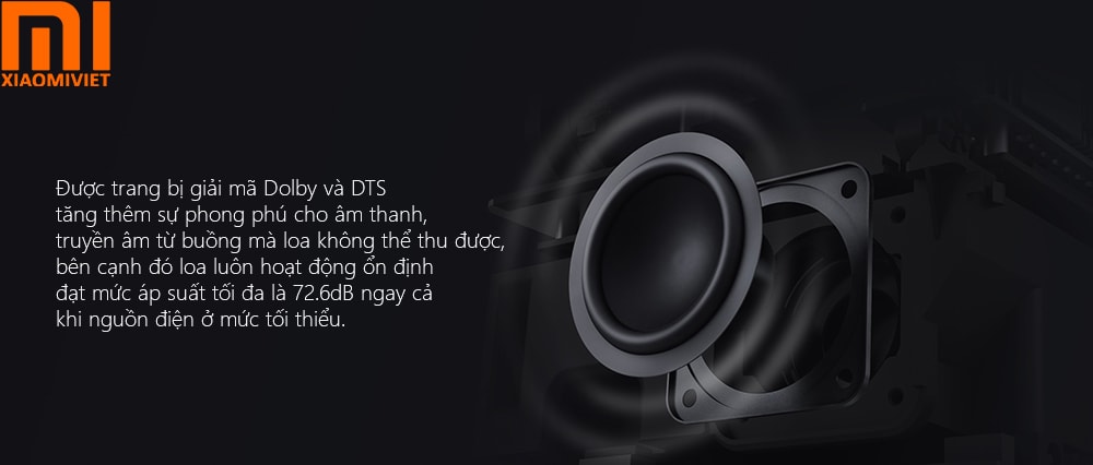 Máy chiếu Xiaomi 4K Mini Portable - Mi Smart Compact Projector 2 - Quốc Tế Chính Hãng Trang bị giải mã Dolby và DTS tăng thêm sự phong phú cho âm thanh