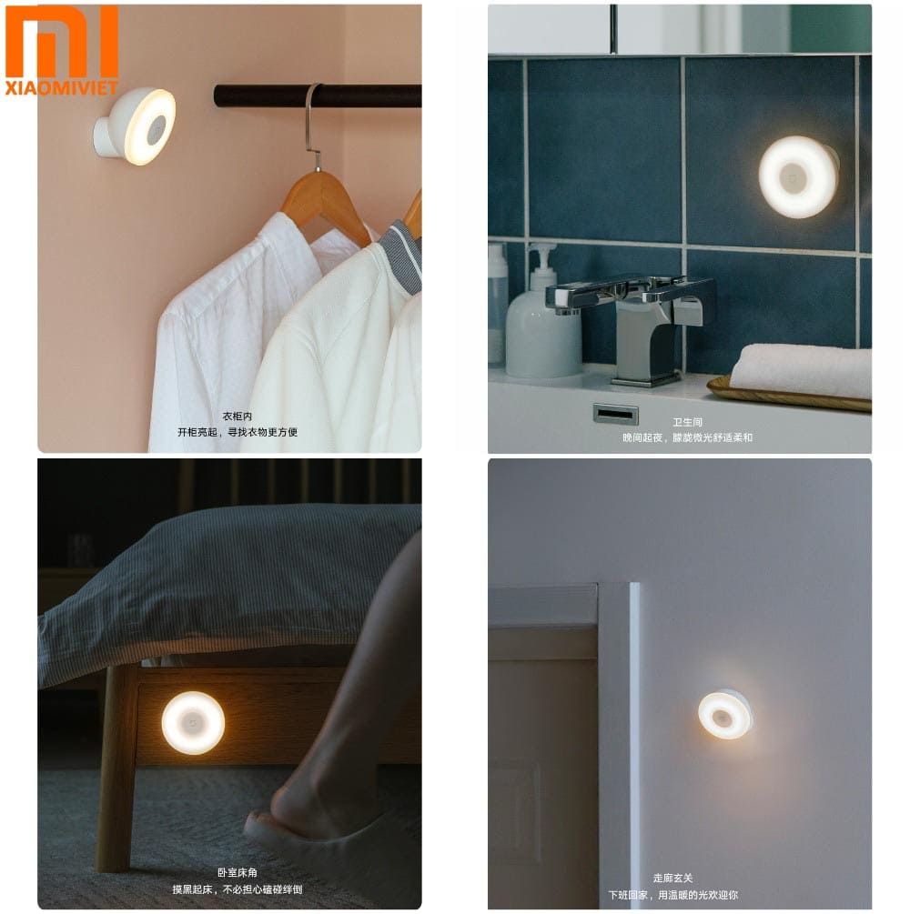 Đèn ngủ cảm biến Hồng Ngoại Xiaomi Mijia Night Light 2 - MJYD02YL Dễ dàng lắp đặt ở bất kì vị trí nào trong nhà