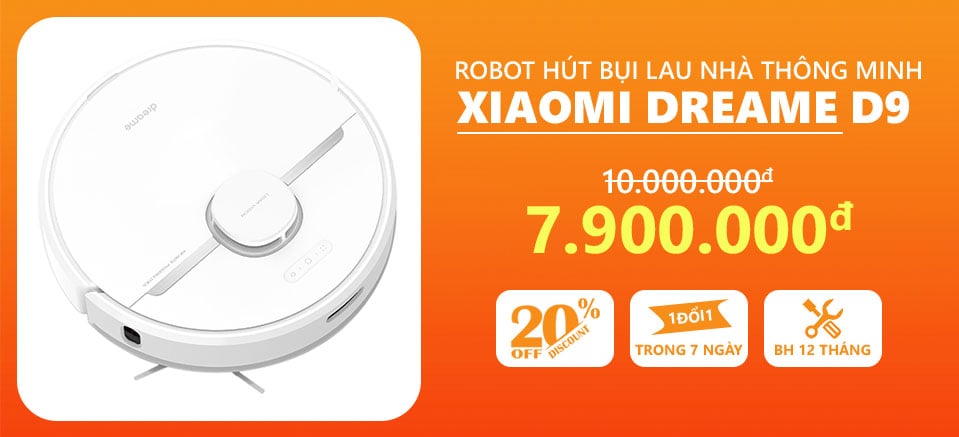 Top 8 mẫu Robot hút bụi lau nhà thông minh "Hot" nhất hiện nay (2020 - 2021) Robot hút bụi lau nhà Xiaomi Dreame D9