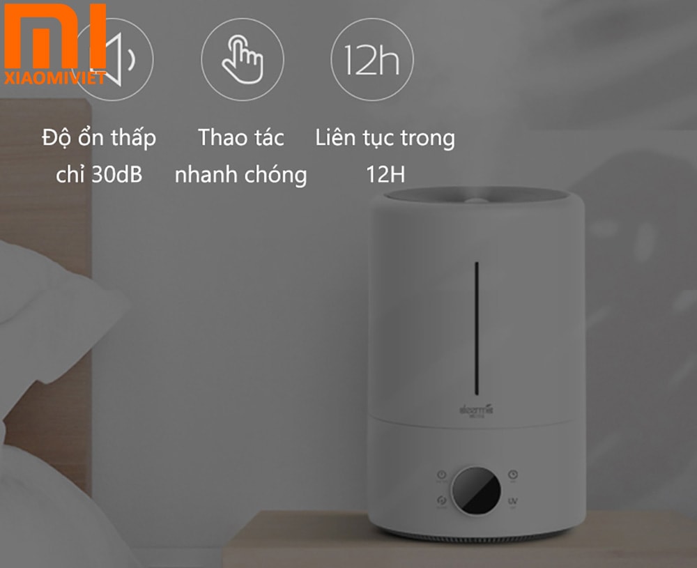 Máy Phun Sương Tạo Ẩm Deerma F628S Điều chỉnh thời gian tạo độ ẩm tối đa 12 giờ