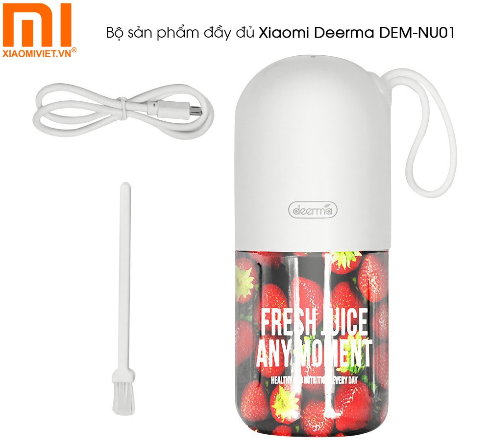 Máy xay sinh tố mini cầm tay Deerma DEM-NU01 Bộ sản phẩm đầy đủ Xiaomi Deerma DEM-NU01