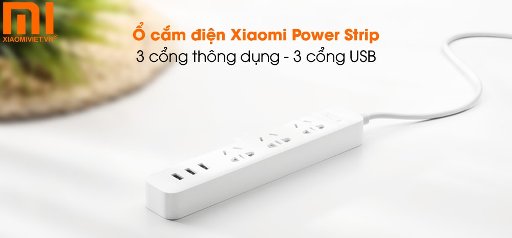 Ổ cắm điện Xiaomi Power Strip (3 cổng 3 USB) - XMCXB01QM (15W) Xiaomi Mi Power Strip