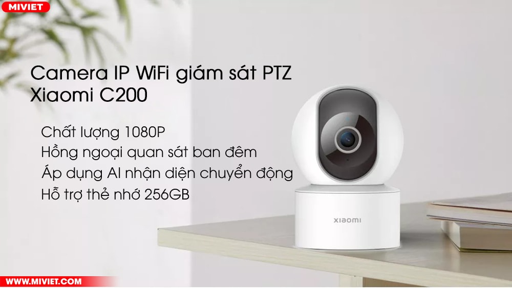 Camera giám sát Xiaomi 360 1080p C200 - Quốc Tế - Chính Hãng - Best Seller Camera IP WiFi giám sát PTZ Xiaomi C200 - Phiên bản 2022