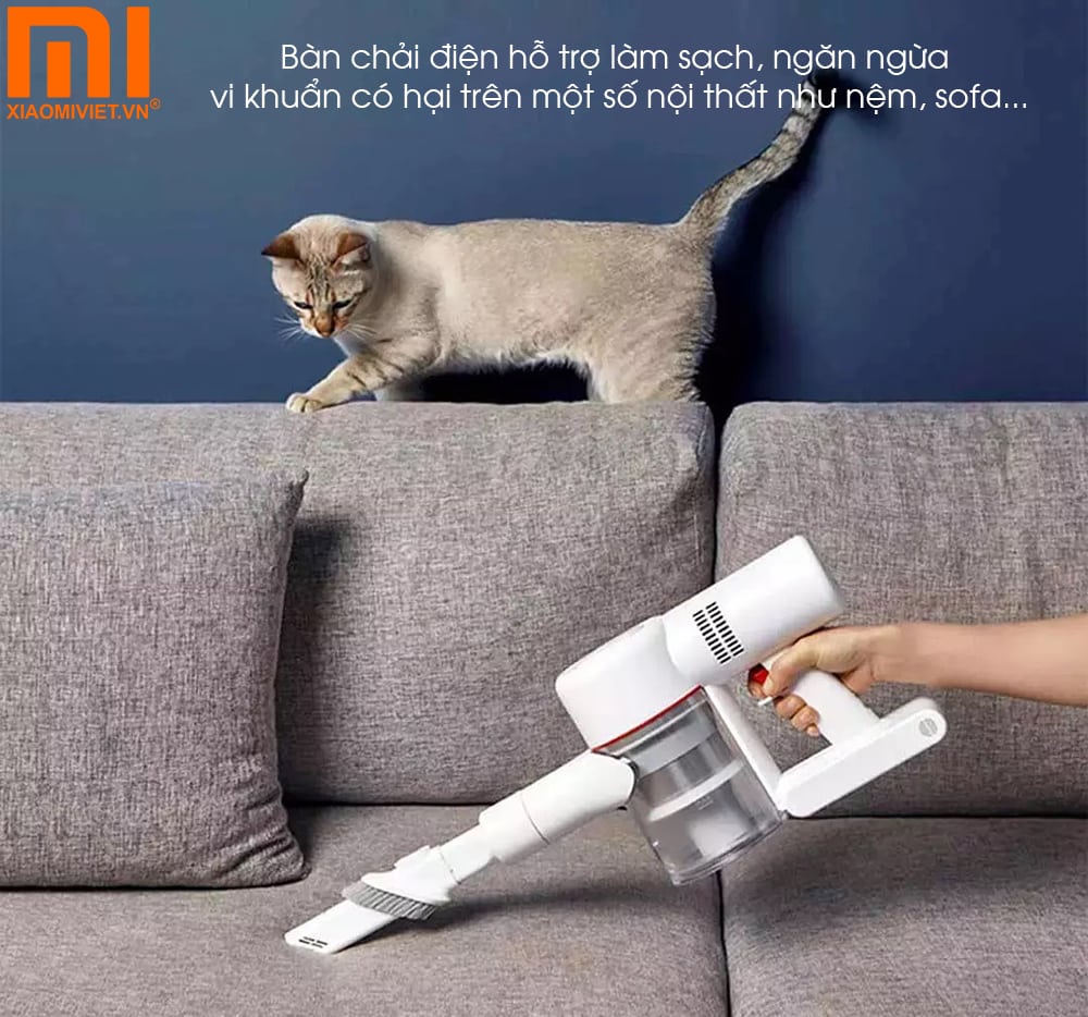 Máy hút bụi cầm tay Xiaomi Dreame V9 Bàn chải điện hỗ trợ làm sạch nội thất như nệm, sofa…