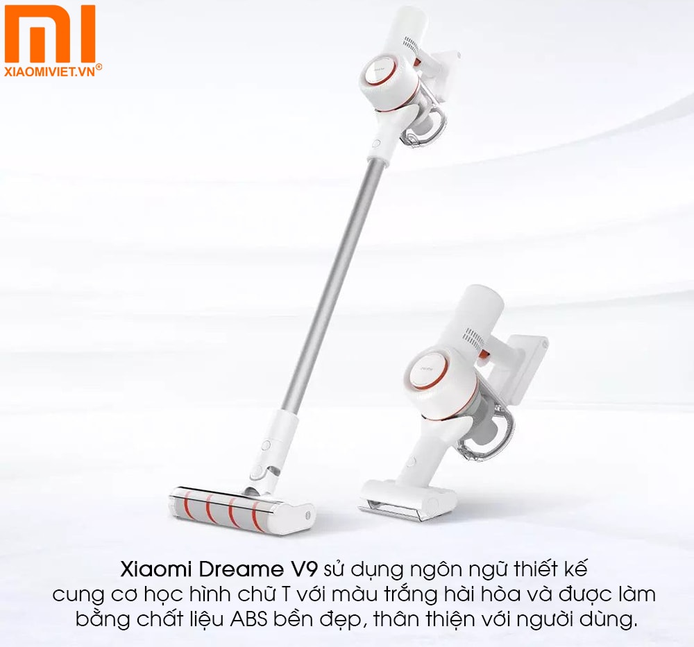 Máy hút bụi cầm tay Xiaomi Dreame V9 Xiaomi Dreame V9 sở hữu thiết kế thân thiện, dễ dàng sử dụng