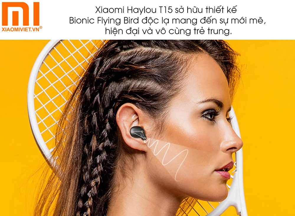 Tai nghe Bluetooth True Wireless Xiaomi Haylou T15 Xiaomi Haylou T15 mang lại cảm giác chắc tai, dễ chịu