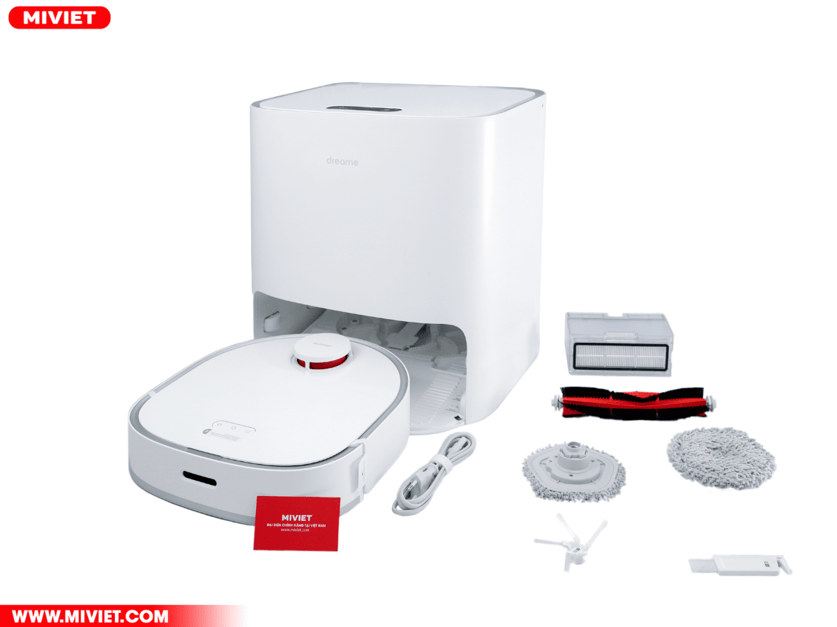 Robot hút bụi lau nhà Dreame Bot W10 Pro - Tự động giặt giẻ, sấy khô - Camera AI - Bản quốc tế Robot hút bụi Dreame W10 bản quốc tế