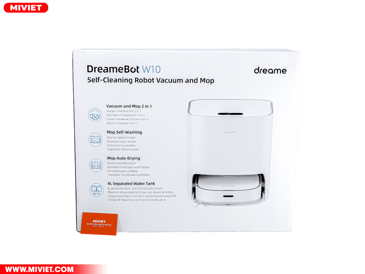 Robot hút bụi lau nhà Dreame Bot W10 Pro - Tự động giặt giẻ, sấy khô - Camera AI - Bản quốc tế Robot hút bụi Dreame W10 bản quốc tế