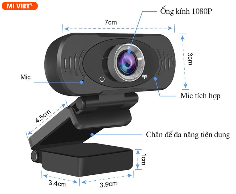 Webcam Full HD 1080p Imilab W88 CMSXJ22A -Bản Quốc tế Kích thước Webcam Full HD 1080p Imilab Xiaomi W88 CMSXJ22A