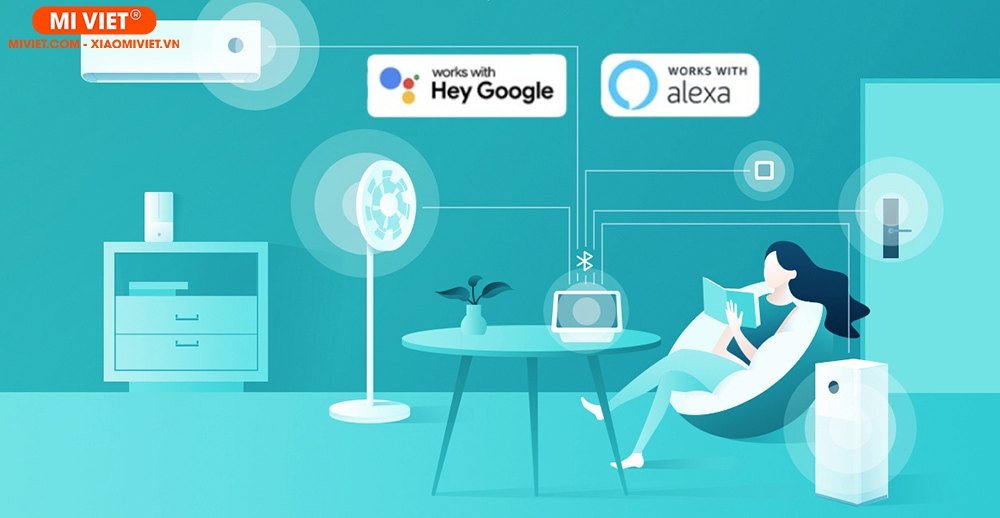 Quạt đứng tích điện Mi Smart Standing Fan Pro - Bản quốc tế Điều khiển bằng giọng nói