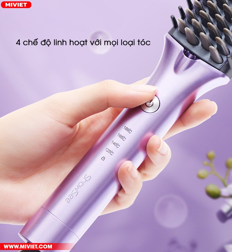 Lược điện chải tóc, tạo kiểu tóc ShowSee E1-V 4 chế độ linh hoạt với mọi loại tóc