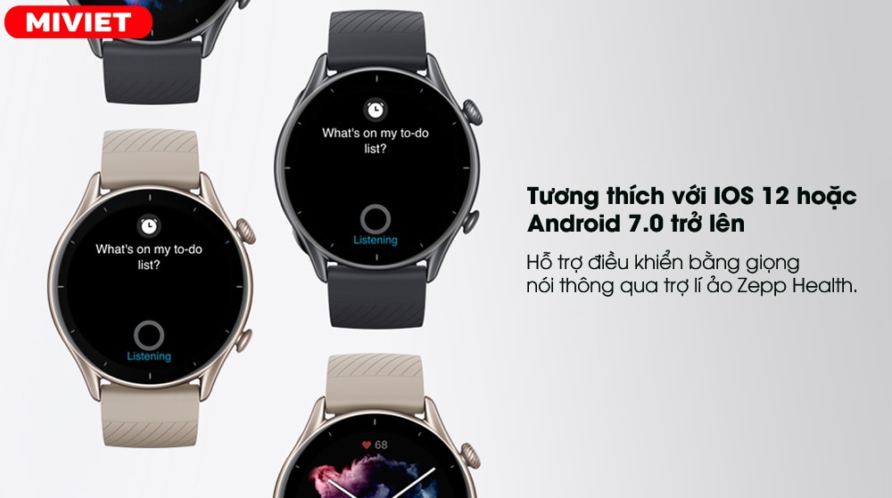 Đồng hồ thông minh Amazfit GTR 3 Hoạt động mượt mà trên hệ điều hành Zepp