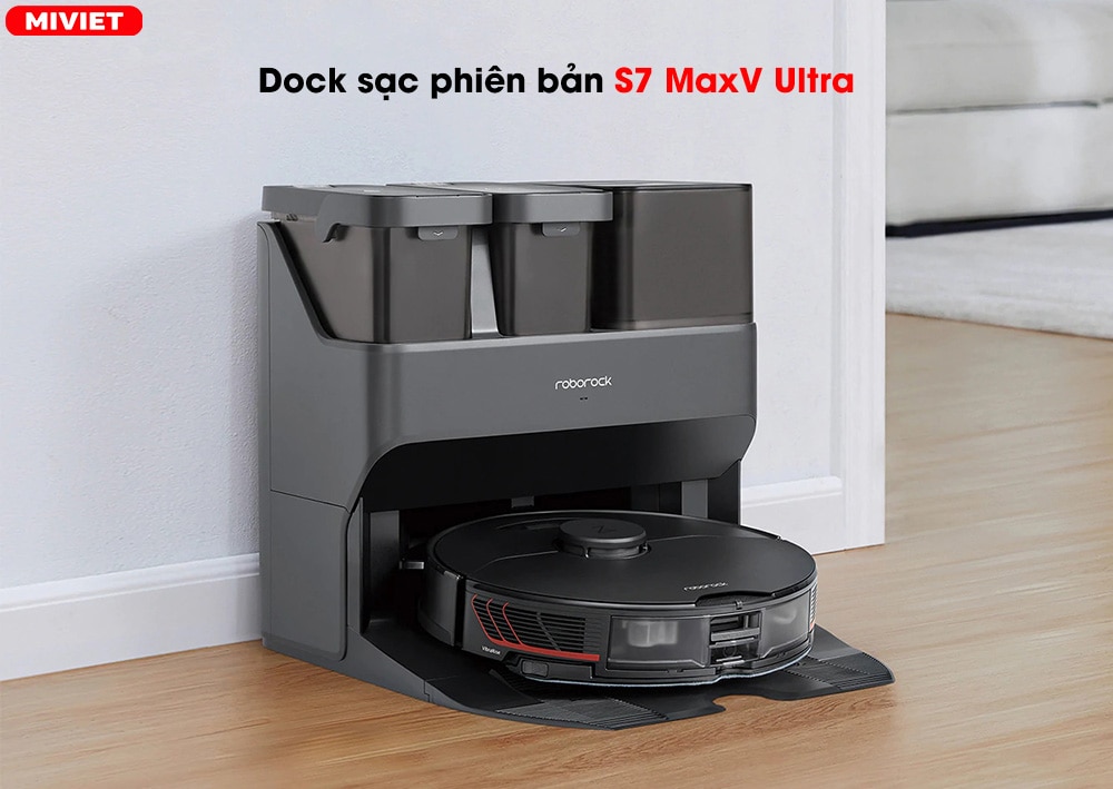 Robot hút bụi lau nhà Xiaomi Roborock S7 MaxV Ultra - Quốc Tế - BH 24 Tháng Dock sạc phiên bản S7 MaxV Ultra