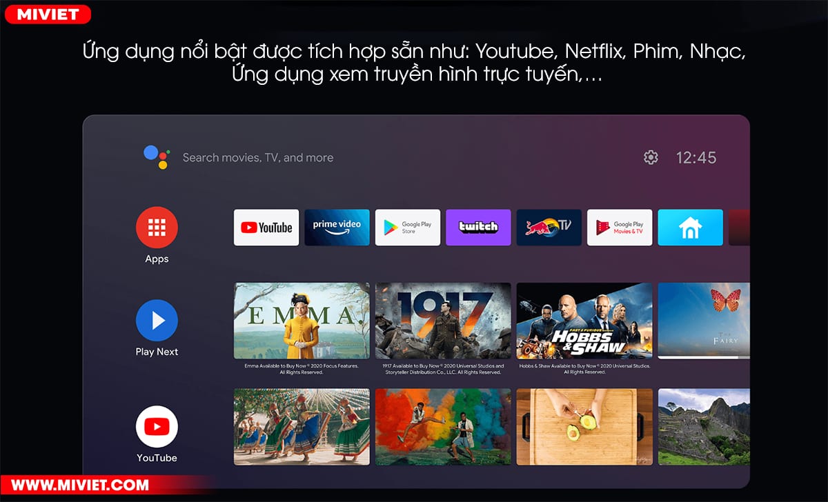 Smart Tivi Xiaomi A2 58 inch - Bản Quốc Tế - Chính Hãng Xiaomi Việt Nam - BH 24 Tháng - Full VAT Smart Tivi Xiaomi A2 được tích hợp Android TV