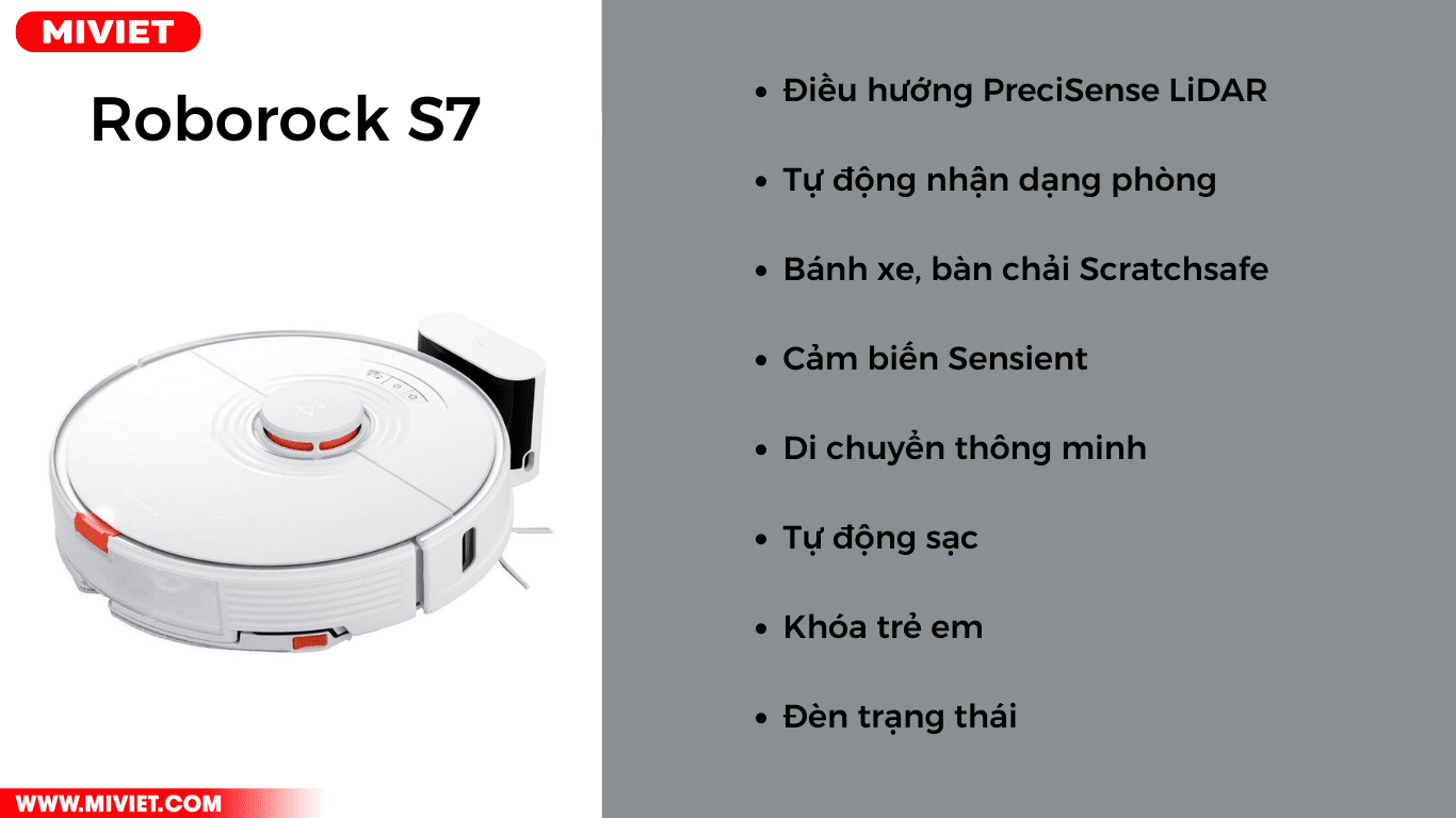 So sánh robot hút bụi Dreame Z10 Pro và Roborock S7 Những tính năng vượt trội của robot hút bụi Roborock S7