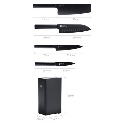 Bộ dao 5 món bằng thép không gỉ Xiaomi HuoHou HU0076 (1)