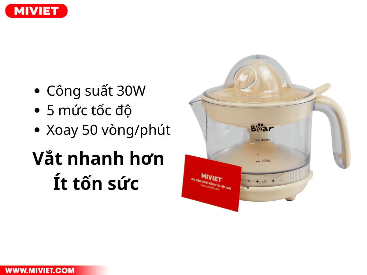 Máy vắt cam tự động Bear CZJ-A04B1 - Tiếng Anh - HDSD Tiếng Việt Máy vắt cam tự động Bear CZJ-A04B1
