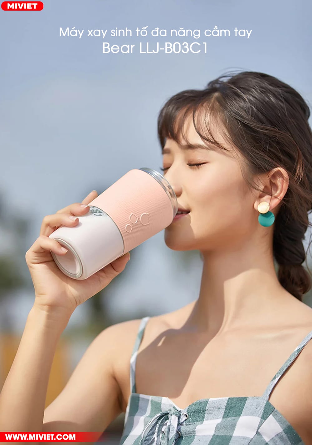 Máy xay sinh tố đa năng cầm tay Bear LLJ-B03C1 - Tiếng Anh - HDSD Tiếng Việt Máy xay sinh tố đa năng cầm tay Bear LLJ-B03C1