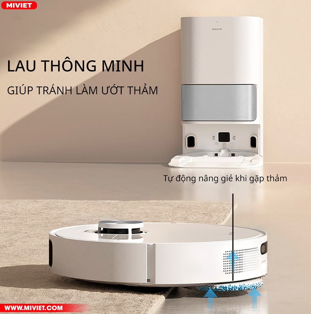 Robot hút bụi lau nhà Dreame L10S Ultra - Quốc Tế - Bản Tiêu Chuẩn Cảm biến phát hiện thảm chuẩn xác