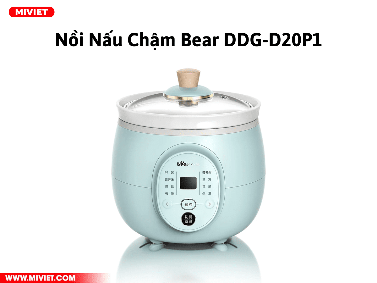 Nồi nấu chậm Bear DDG-D20P1 - Tiếng Anh - HDSD Tiếng Việt Nồi Nấu Chậm Bear DDG-D20P1