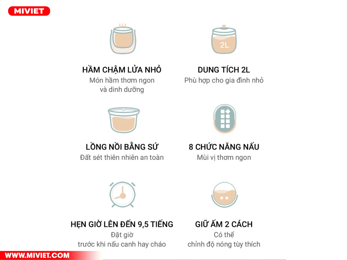 Nồi nấu chậm Bear DDG-D20P1 - Tiếng Anh - HDSD Tiếng Việt Nồi Nấu Chậm Bear DDG-D20P1 có đa chức năng