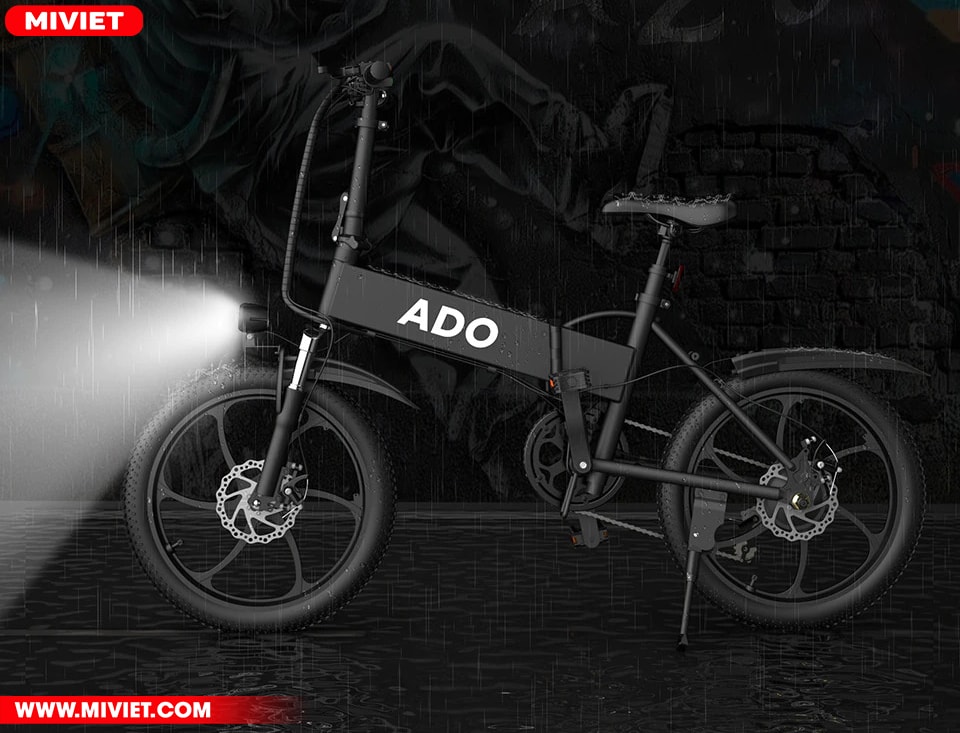 Xe đạp trợ lực điện Ado A20 Lite Hệ thống đèn đi đêm an toàn