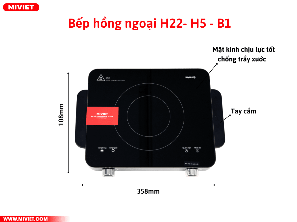 Bếp hồng ngoại Joyoung H22 - H5 - B1 Mẫu mã của bếp H22 - H5 - B1