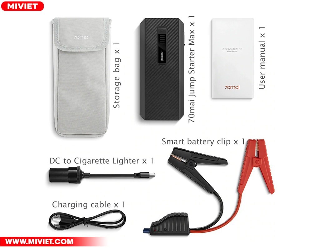 Bộ kích điện bình ắc quy xe ô tô 70mai Midrive PS06 Bộ sản phẩm đầy đủ 70mai Midrive PS06