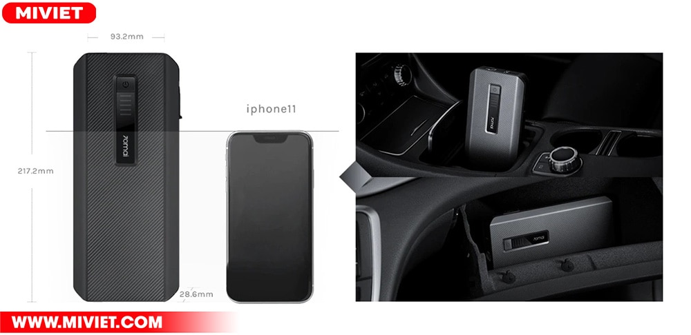 Bộ kích điện bình ắc quy xe ô tô 70mai Midrive PS06 Thiết kế tối giản đi kèm nhiều tiện ích