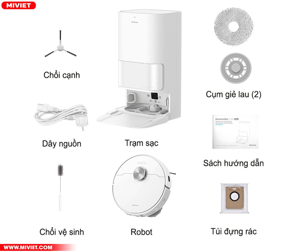 Robot hút bụi lau nhà Dreame L10 Ultra Bộ sản phẩm đầy đủ Dreame L10 Ultra - Phiên bản Quốc Tế