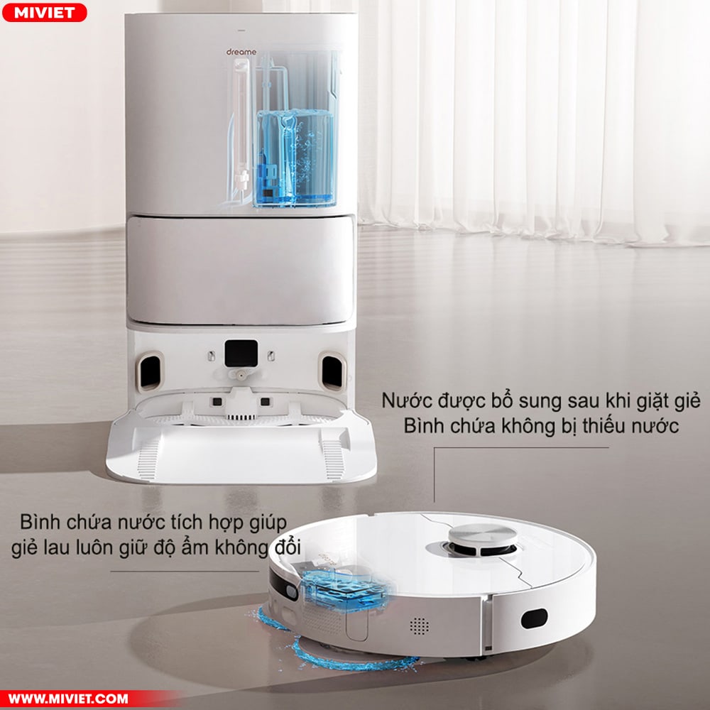 Robot hút bụi lau nhà Dreame L10 Ultra Tự động bơm nước vào hộp chứa của robot