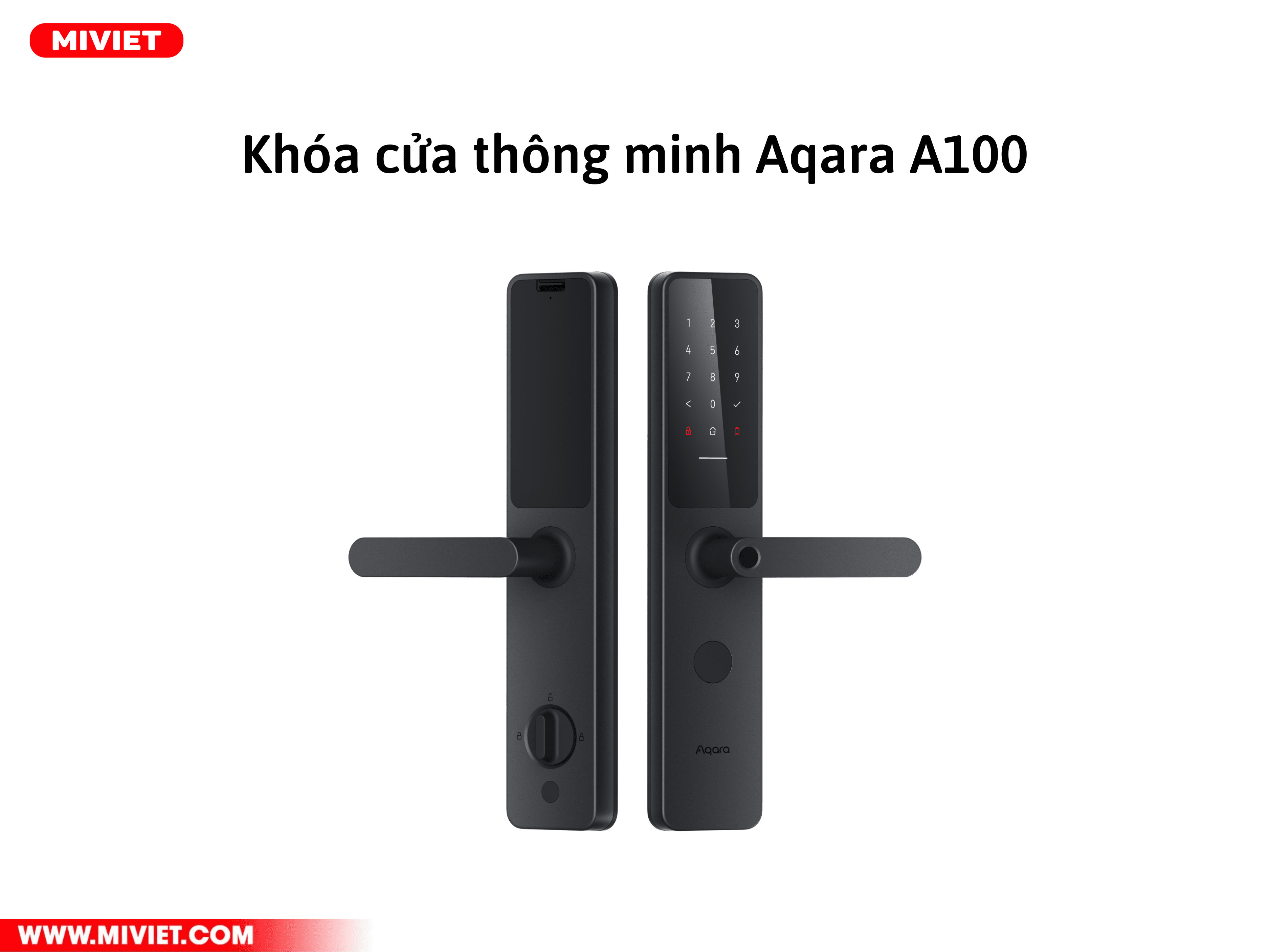 Khóa cửa thông minh Xiaomi Aqara A100 ZNMS02ES - Bản Quốc Tế - App Aqara Home - Đã bao gồm phí lắp đặt Khóa cửa thông minh Aqara A100