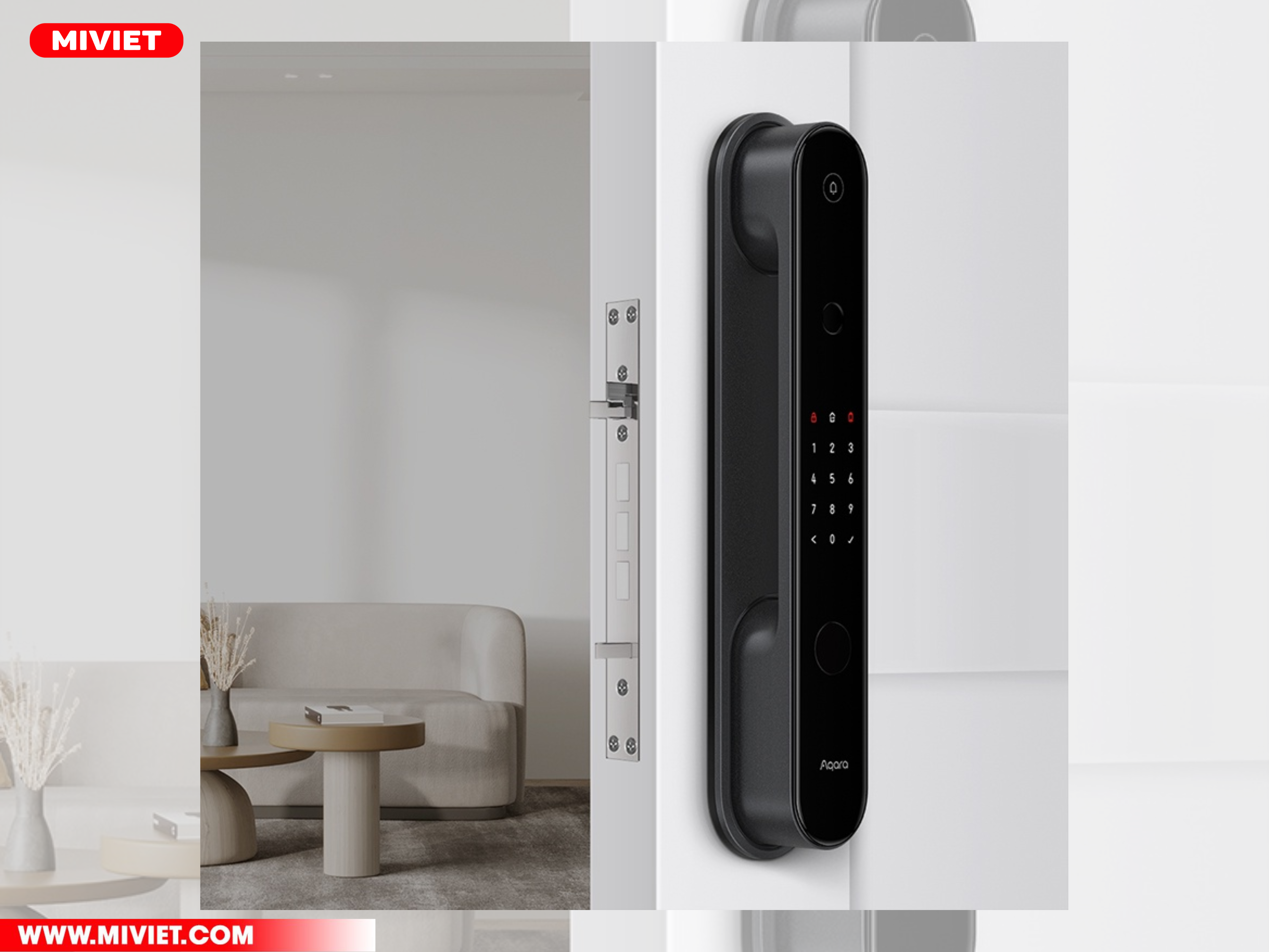 Khóa cửa thông minh Xiaomi Aqara D100 - Bản Quốc Tế - Đã bao gồm lắp đặt Khóa cửa thông minh Aqara D100 thiết kế nhỏ gọn và sang trọng