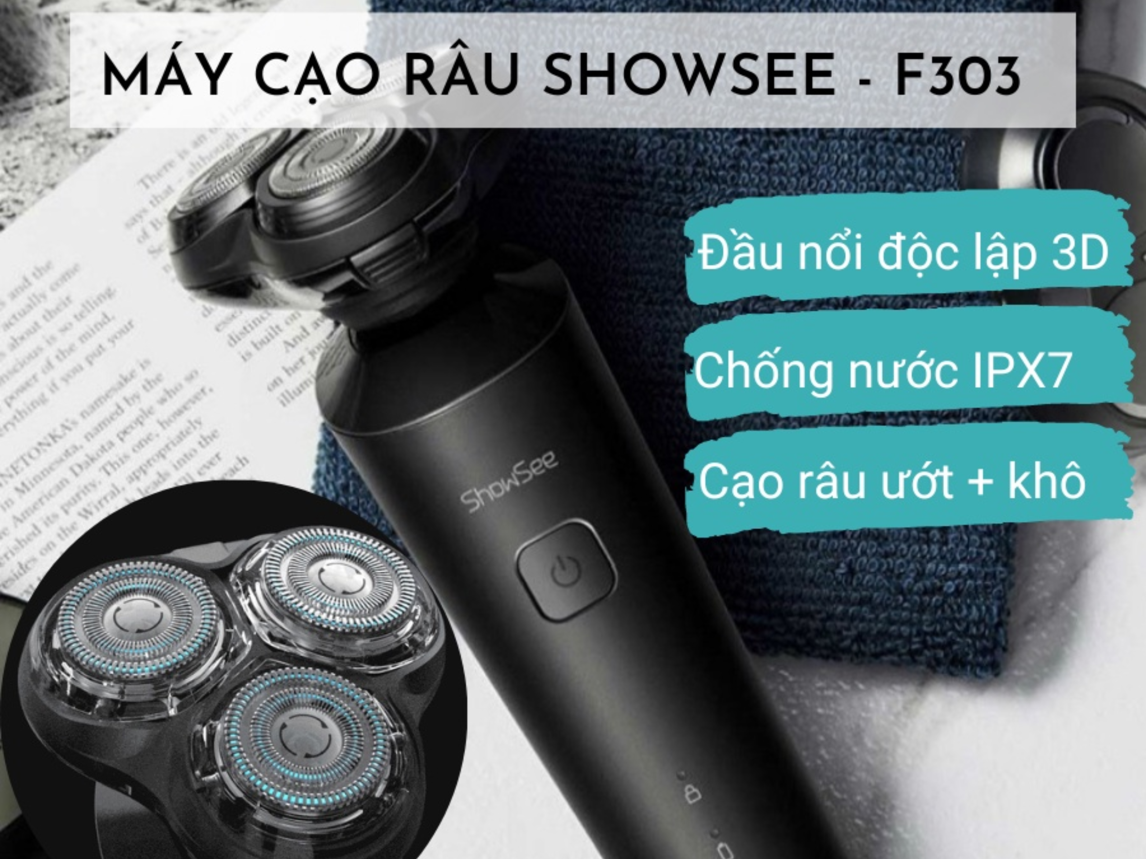 Máy cạo râu Xiaomi Showsee F303-BK Thông số kỹ thuật của máy cạo râu ShowSee F303-BK