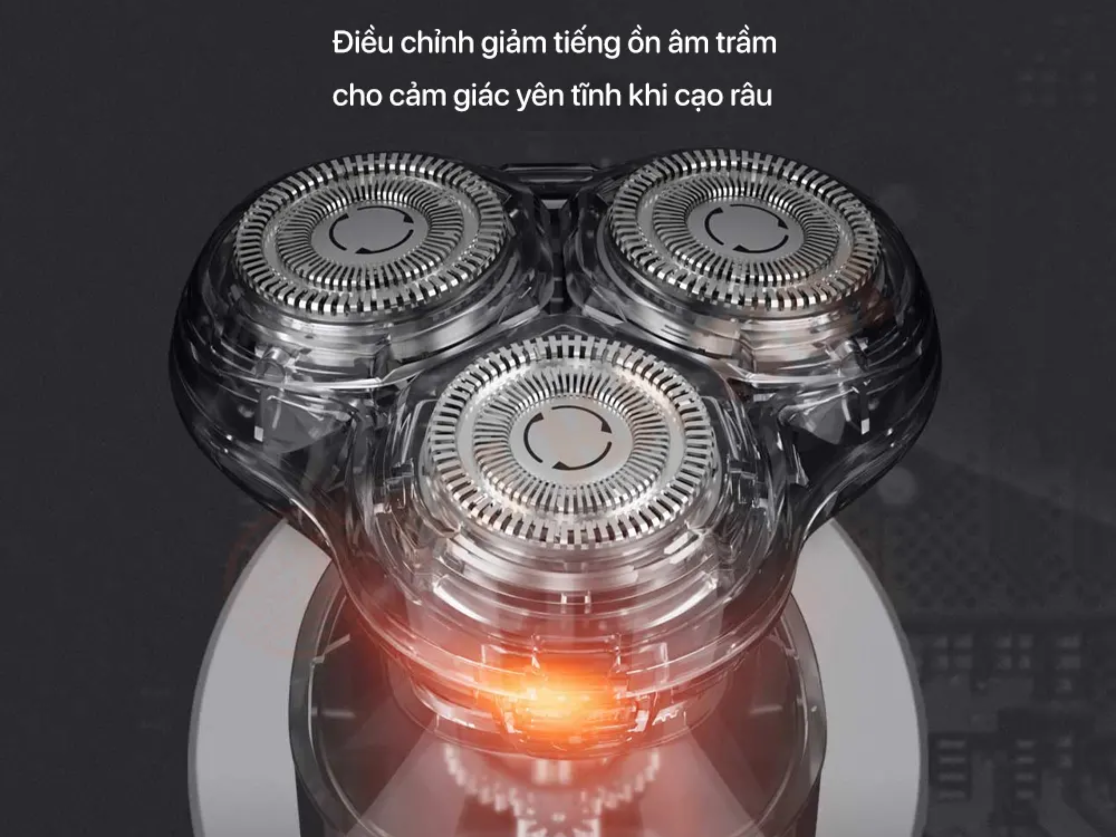 Máy cạo râu Xiaomi Showsee F303-BK Động cơ mạnh mẽ nhưng hoạt động êm ái