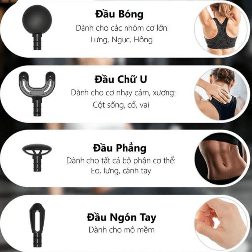 Súng massage fascial gun BOMIDI M1 trắng bản quốc tế