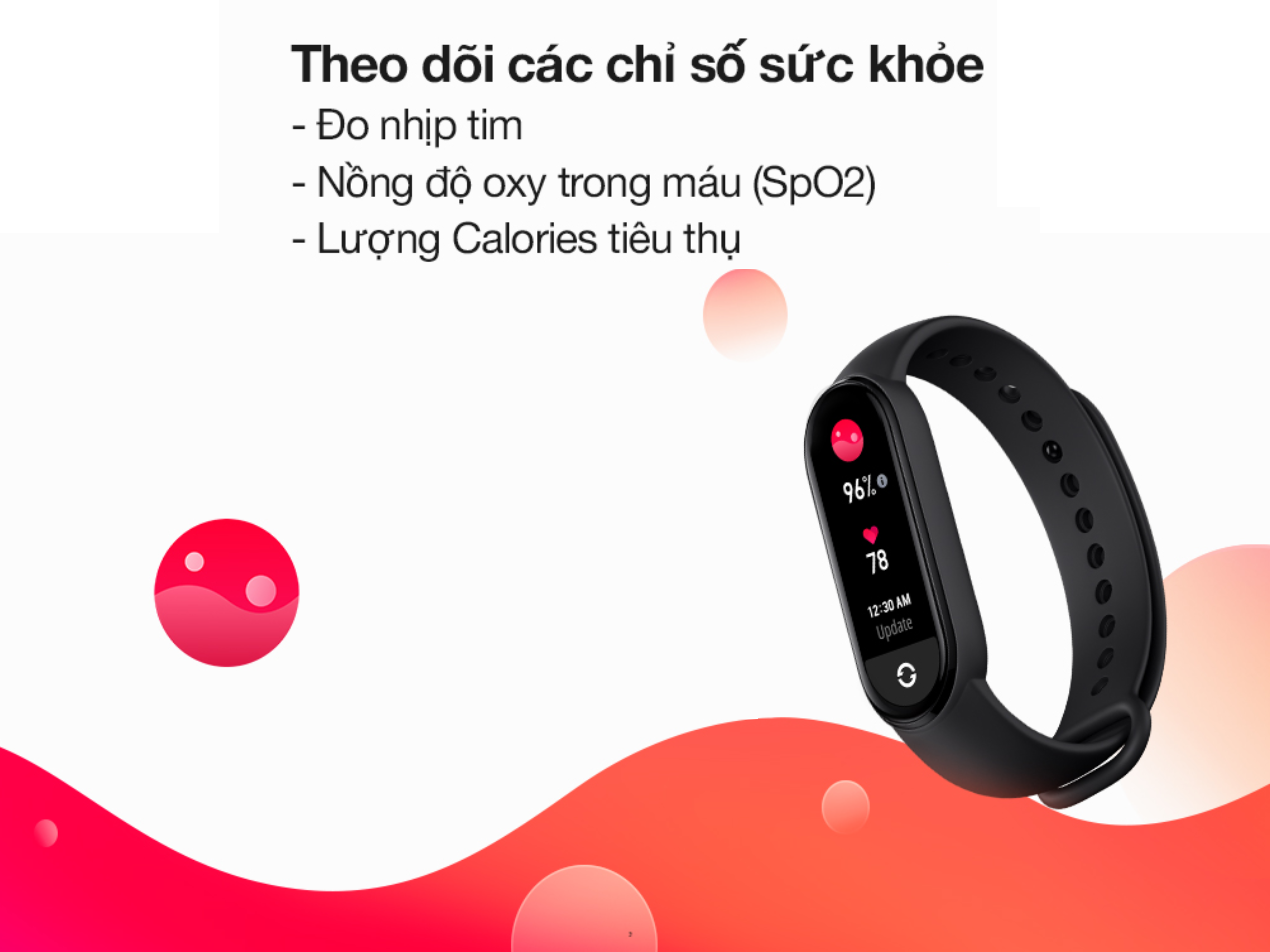 Vòng Đeo Tay Thông Minh Xiaomi Mi Band 8 - Chính Hãng Theo dõi nhịp tim và đo lượng oxy trong máu liên tục