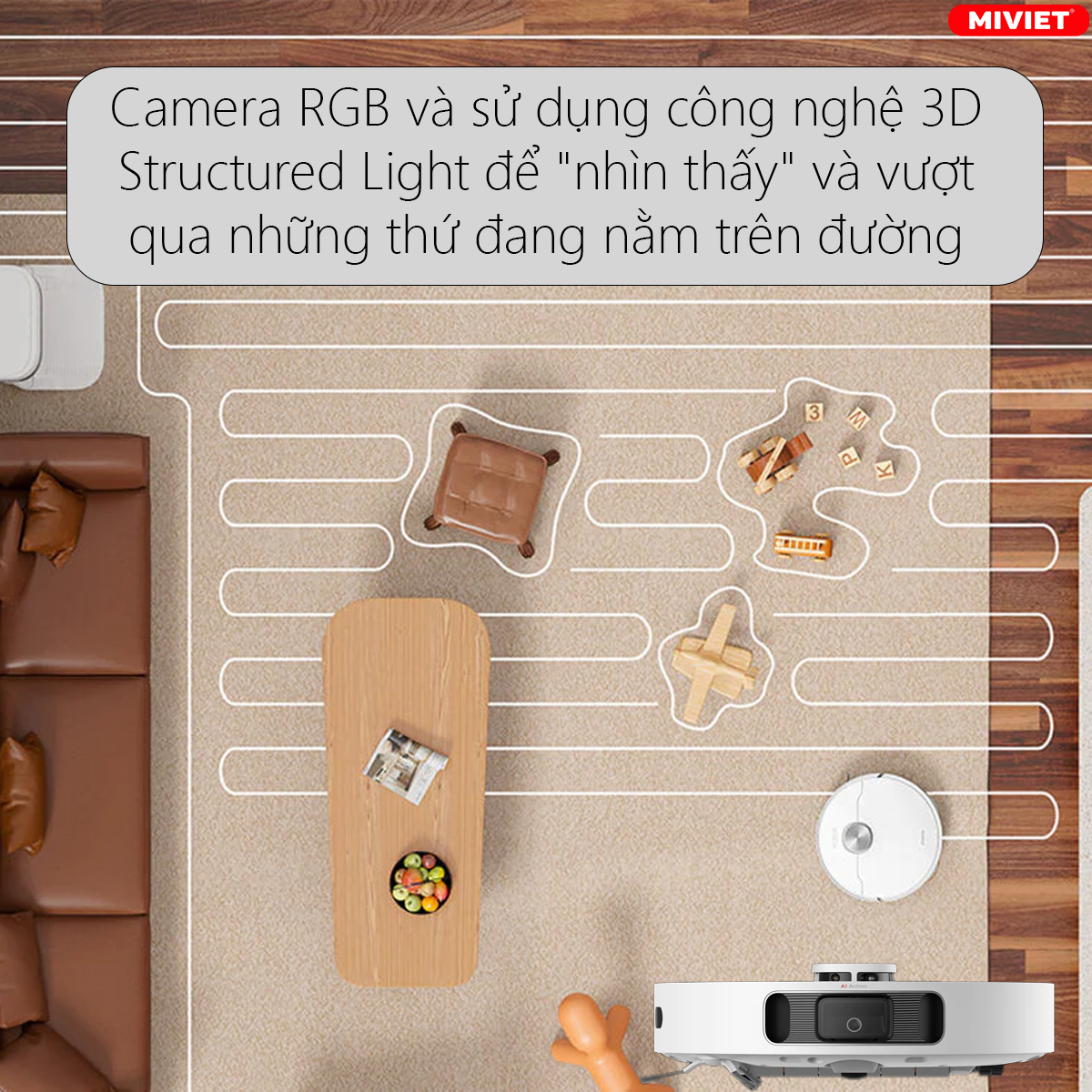 So sánh robot hút bụi lau nhà Dreame L20 Ultra và Dreame L10s Ultra Với camera RGB và sử dụng công nghệ 3D Structured Light để "nhìn thấy" mọi vật cản trên đường
