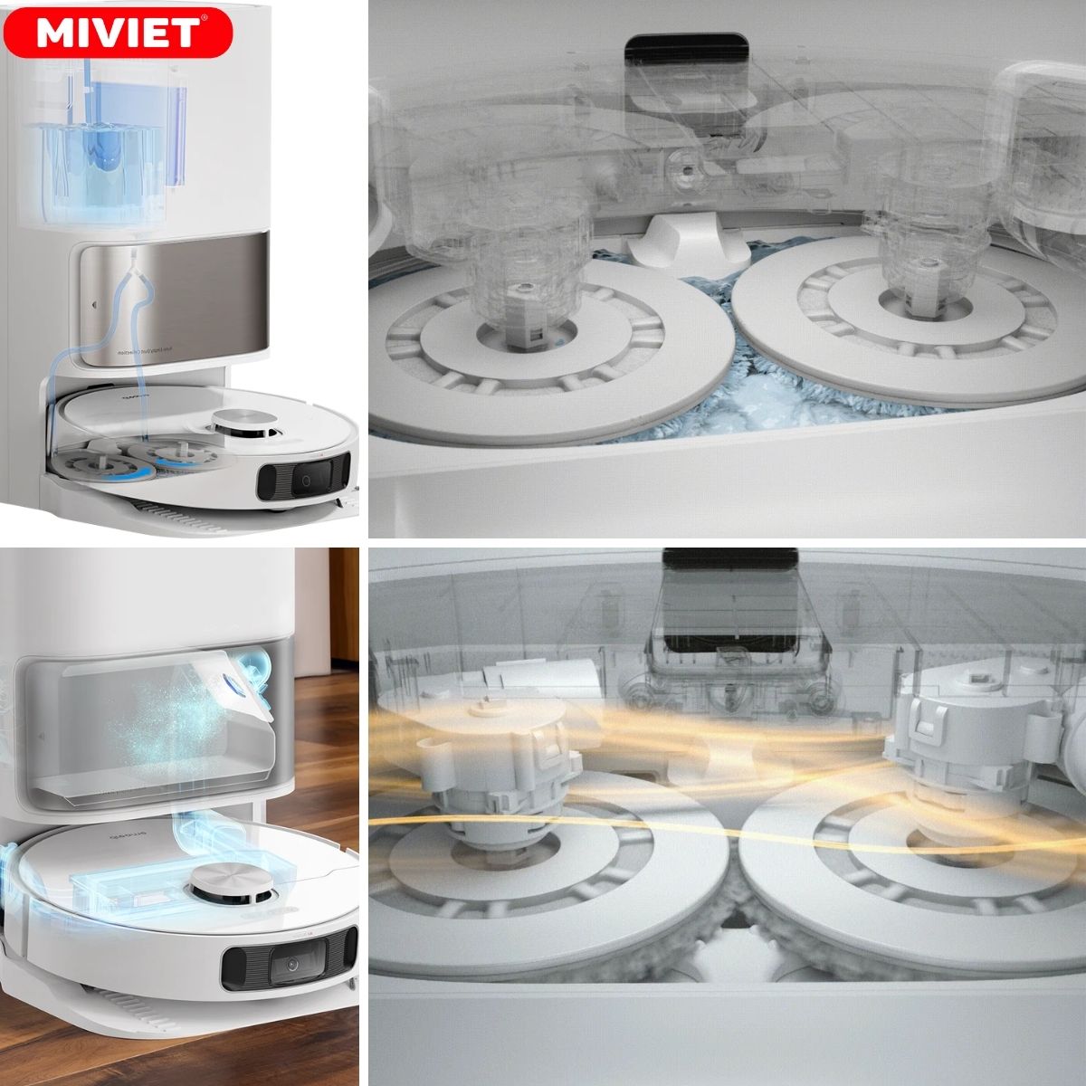 So sánh robot hút bụi lau nhà Dreame L20 Ultra và Dreame L10s Ultra Mọi thứ tự động, từ việc giặt, sấy khăn, đến việc gom bụi và thêm nước cho robot
