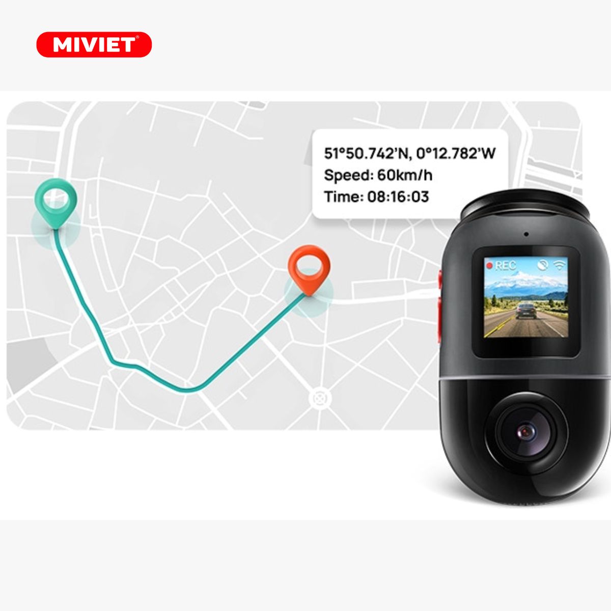 Camera hành trình ô tô 70mai X200 Omni Định vị GPS tìm xe tiên tiến