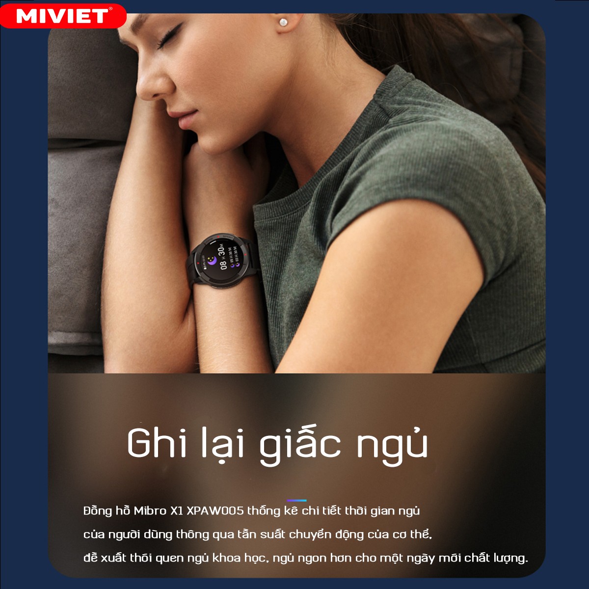 Đồng Hồ Thông Minh Mibro X1 XPAW005 - BH 12 Tháng Chăm sóc giấc ngủ