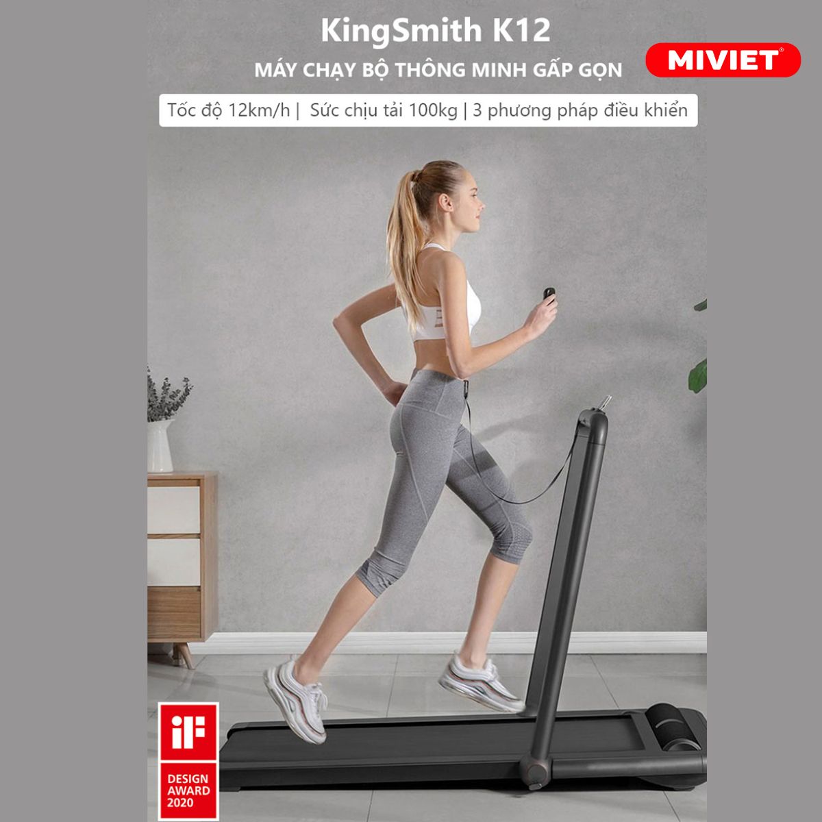 Máy Chạy Bộ Kingsmith K12 - Bản Quốc Tế - BH 24 Tháng - Chính Hãng - Full VAT Máy chạy bộ Kingsmith K12