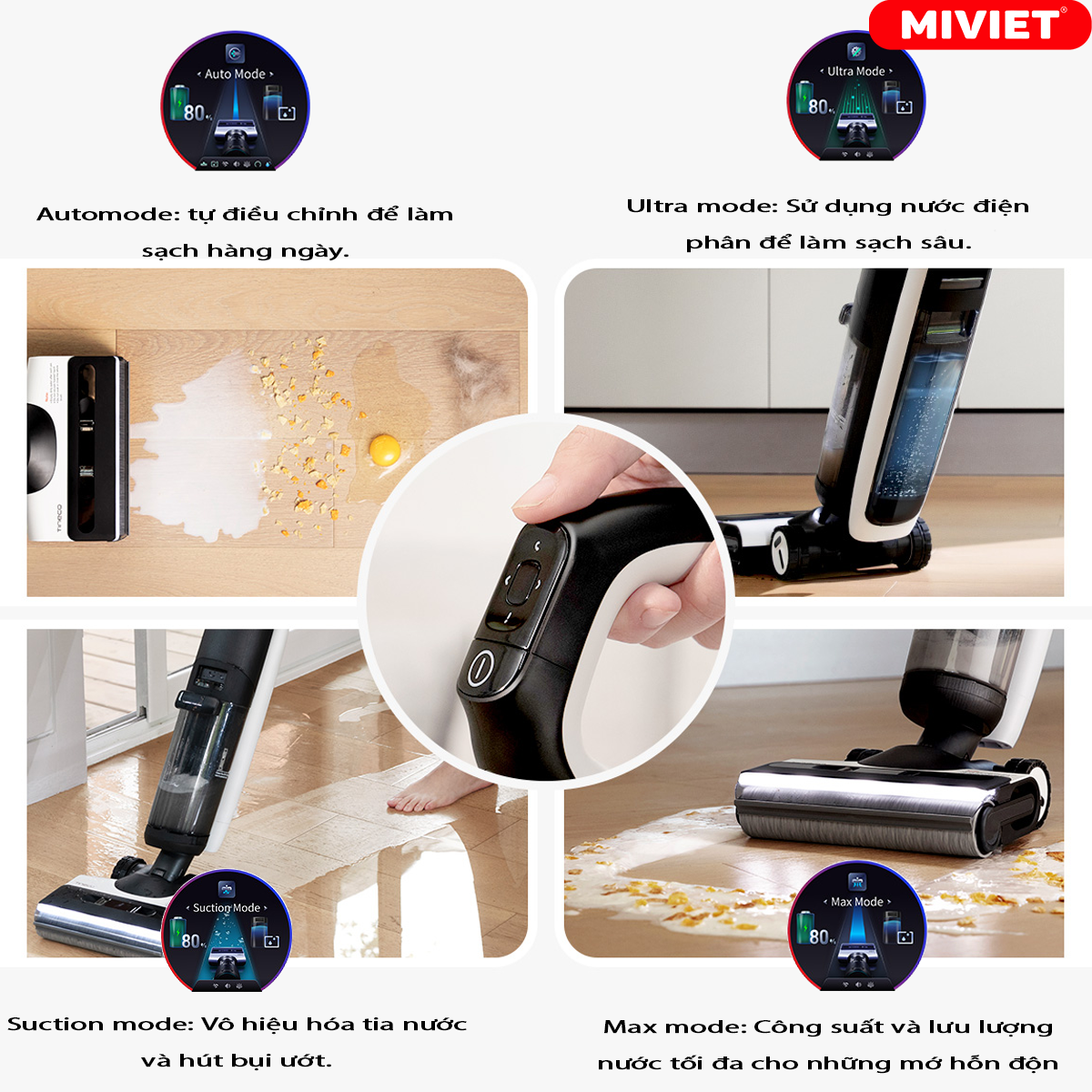 Máy Hút Bụi Lau Sàn Khô Ướt Tineco FLOOR ONE S7 Pro - Bản Quốc Tế - BH 12 Tháng Bốn chế độ sử dụng - hiệu quả, thông minh