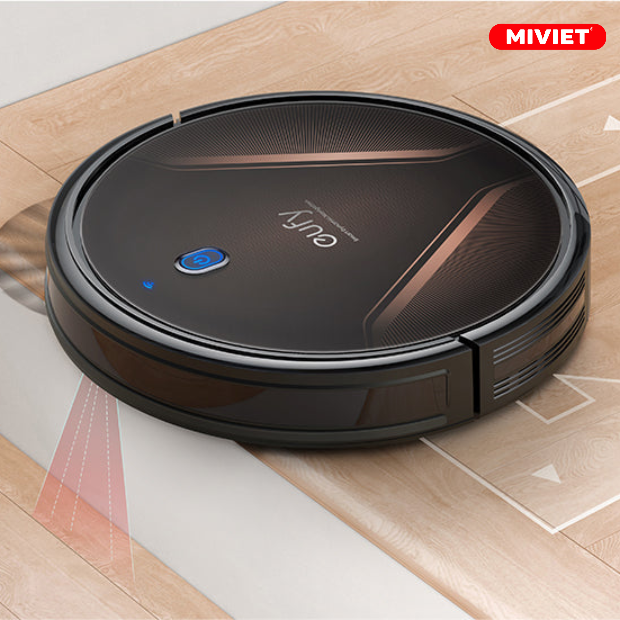 Robot Hút Bụi Lau Nhà Eufy Robovac G20 Hybrid - Bản Quốc Tế - BH 12 Tháng Công nghệ cảm biến rơi – tránh rơi khỏi cầu thang và bờ tường một cách thông minh