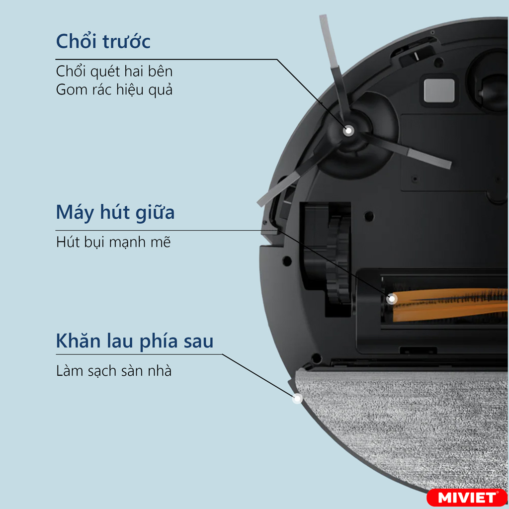 Robot hút bụi lau nhà Xiaomi Lydsto R3 - Bản Quốc Tế - BH 12 Tháng Quét, hút, lau cùng lúc, tăng hiệu suất làm việc
